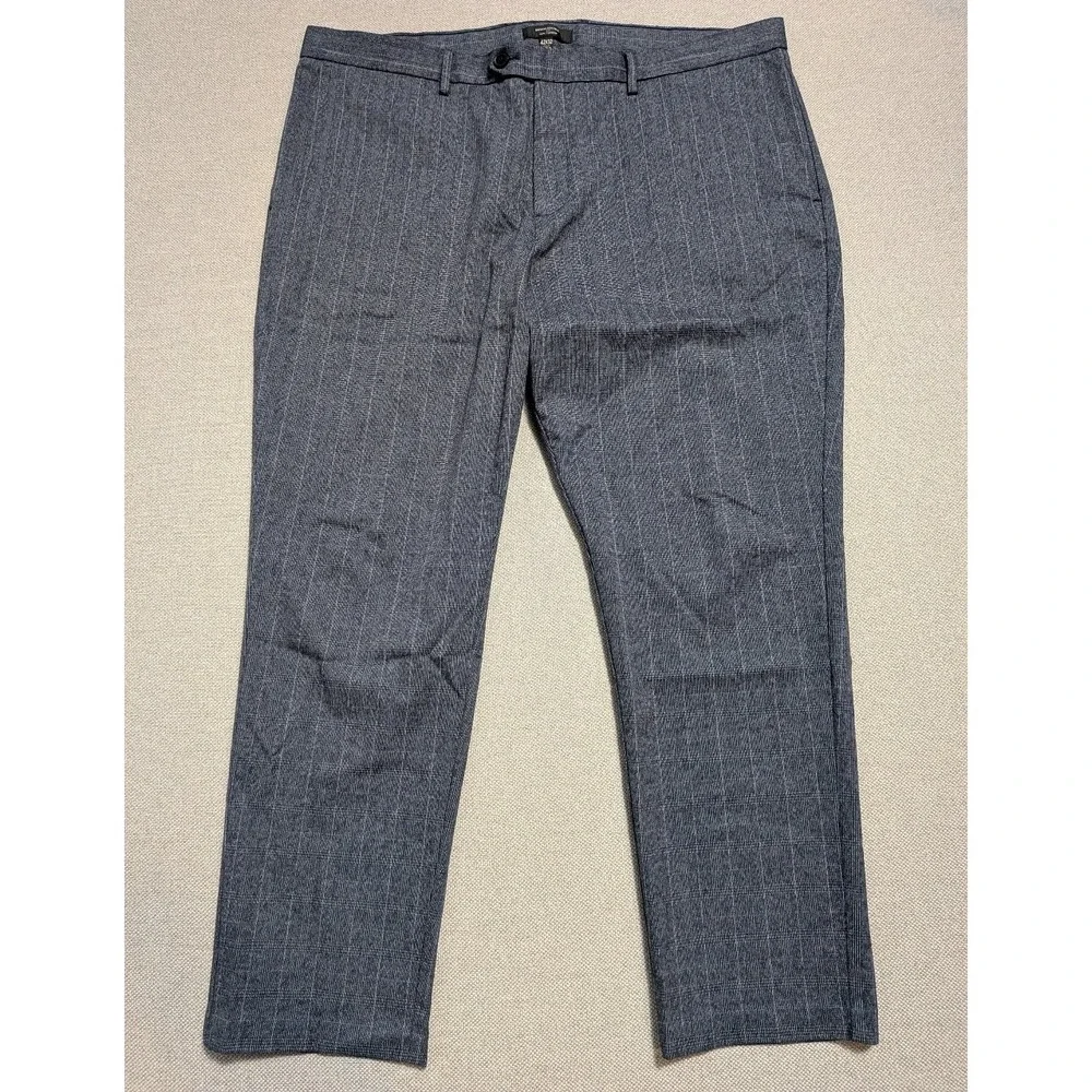 Banana Republic Men's 42x32 Blue Plaid Dress Pants Slim Tapered Fit